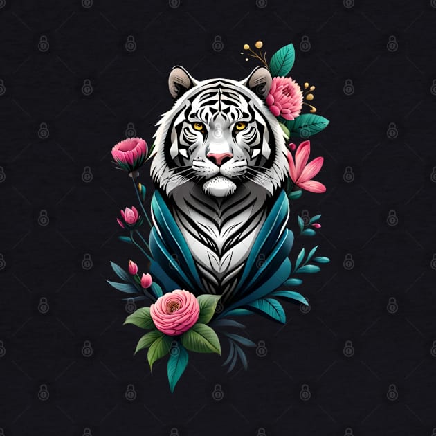 white tiger by Dandeliontattoo